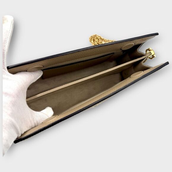 GG Supreme Beige and white Ophidia Small Chain Shoulder Bag - Picture 6 of 11